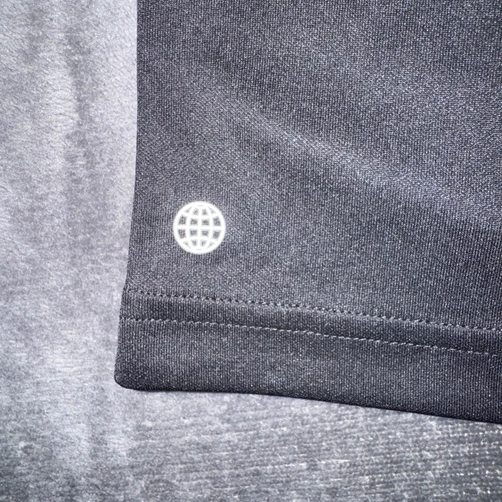 NWT Mens Large Adidas 1/4 Zip Pullover Black Grey New Exmark Logo Performance
